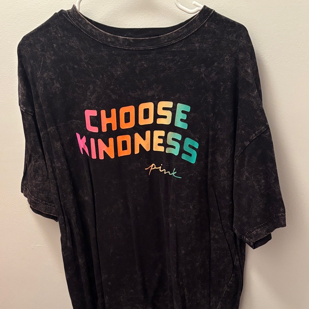 PINK Victoria's Secret 'Choose Kindness' Black Graphic Tee